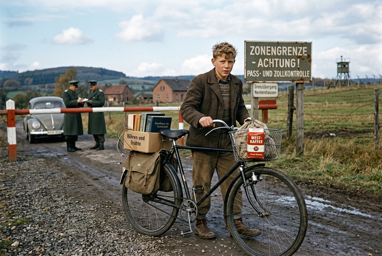 Horst Schindewolf beim Kaffeeschmuggel an der Zonengrenze