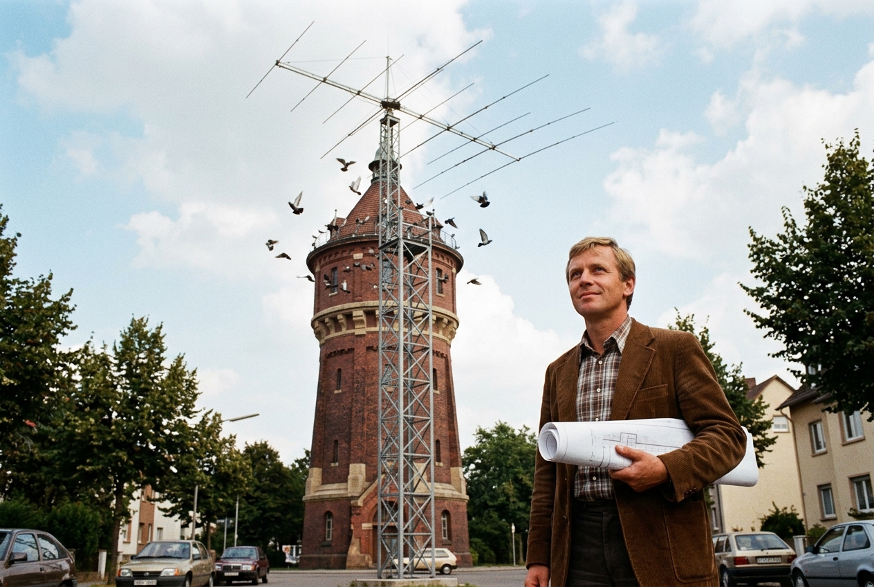 Horst Schindewolfs Traum vom Wallstädter Wasserturm mit Riesenantenne